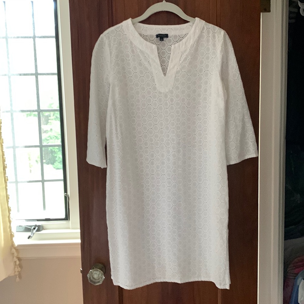 Talbots white cotton eyelet coverup. Size XS